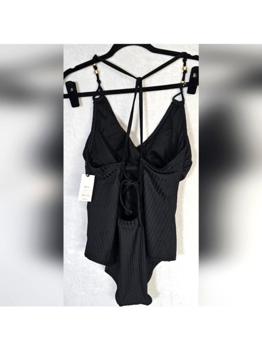 68.🆕XL Size 16  Shade & Shore  Ribbed Bead Knot Detail  Swimsuit - Picture 3 of 5